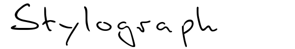 Stylograph font preview