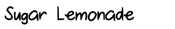 Sugar Lemonade font preview
