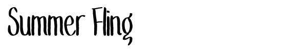 Summer Fling font