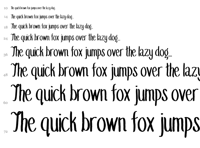 Summer Fling font waterfall