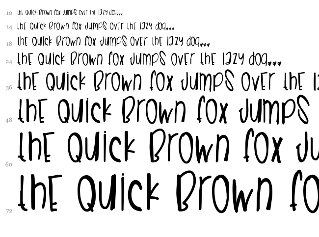 Summer Crushes font waterfall