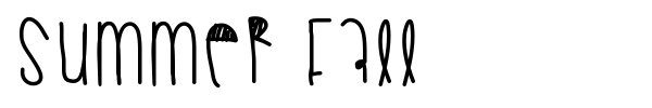 Summer Fall font preview