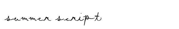 Summer Script font