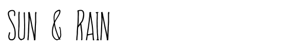 Sun & Rain font