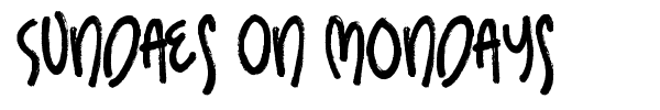 Sundaes On Mondays font