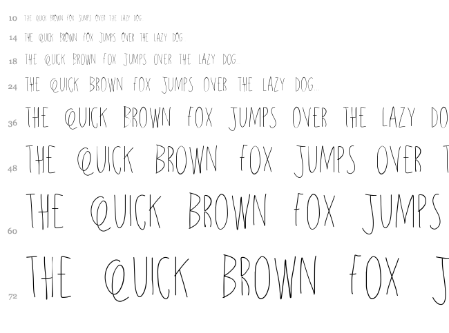 Sundrop font waterfall