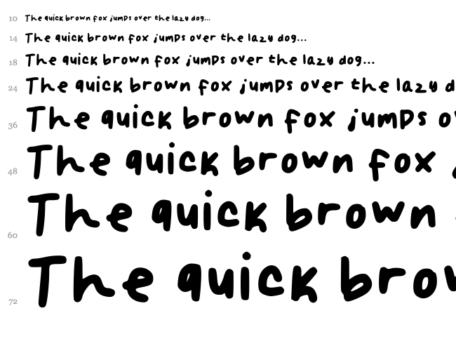 Sunshine Folk font waterfall