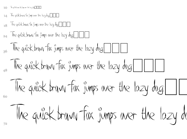 Super Awesome font waterfall