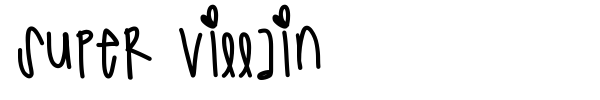 Super Villain font preview