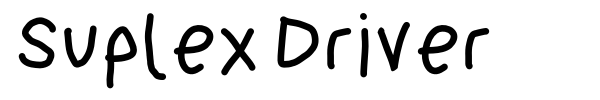 Suplex Driver font preview