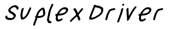 Suplex Driver font preview