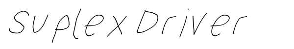 Suplex Driver font preview