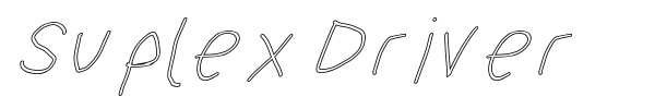 Suplex Driver font preview