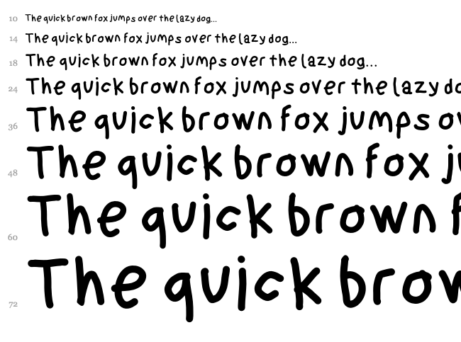 Suplex Driver font waterfall