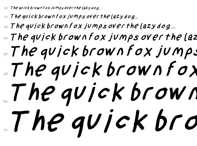 Suplex Driver font waterfall