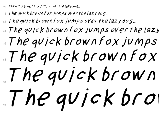 Suplex Driver font waterfall