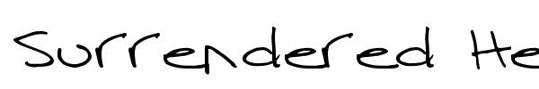 Surrendered Heart font