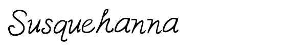 Susquehanna font preview