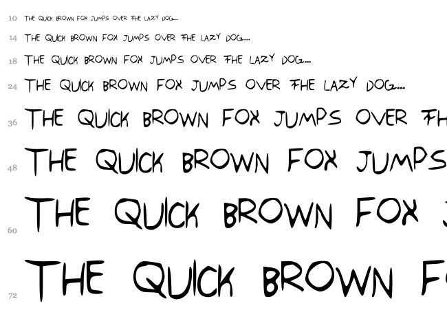 Swagger Capitals font waterfall