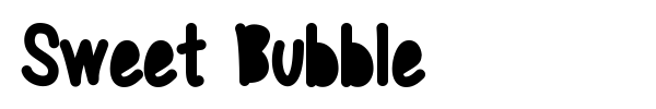 Sweet Bubble font