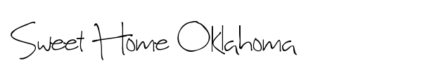 Sweet Home Oklahoma font