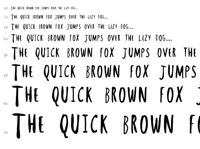 Sweet Darkness font waterfall