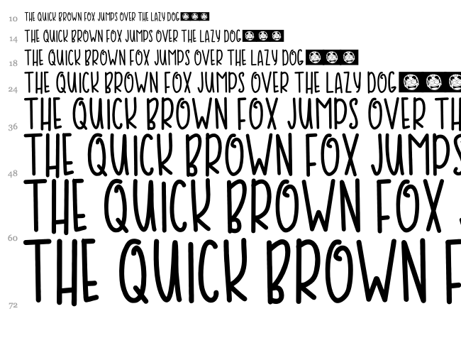 Sweety Tea font waterfall
