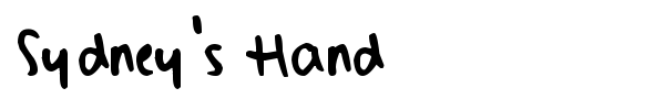 Sydney's Hand font