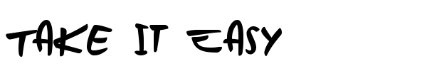 Take it Easy font preview