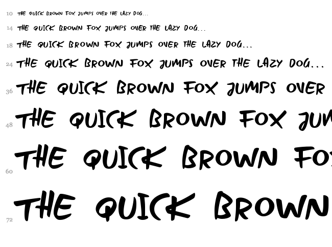 Take it Easy font waterfall