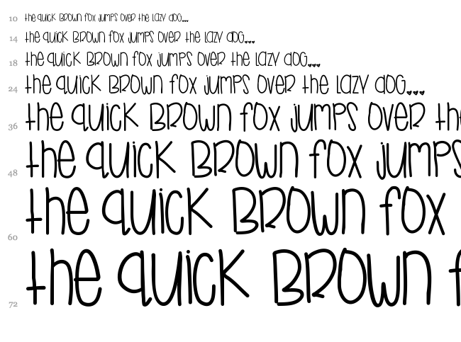 Take Me Away Babe font waterfall