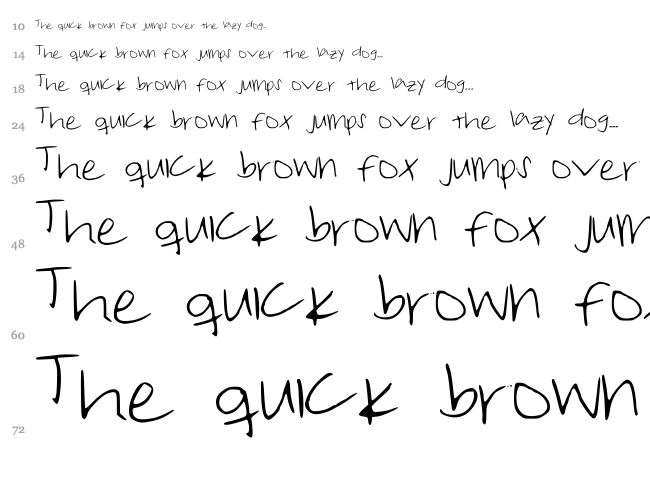 Take Me Tuesday font waterfall