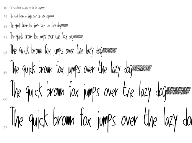 Talking Louder font waterfall