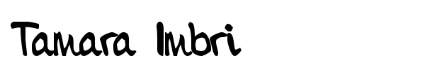 Tamara Imbri font