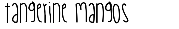 Tangerine Mangos font