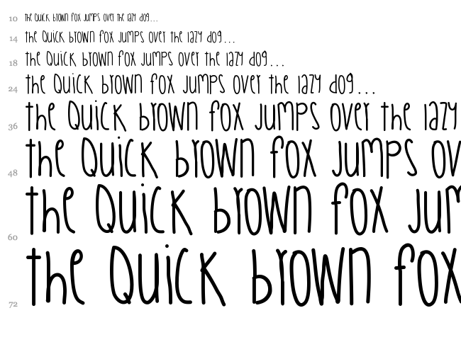 Tangerine Mangos font waterfall