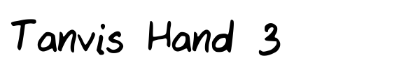 Tanvis Hand 3 font