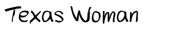 Texas Woman font