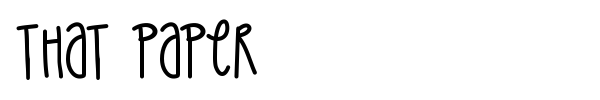 That Paper font preview