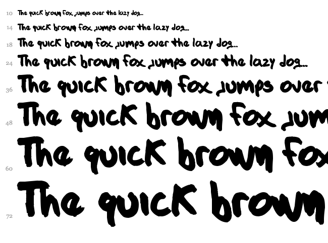 The Dark Jackal font waterfall