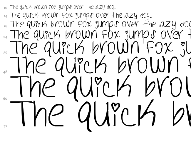 The Definition of Tabulous font waterfall