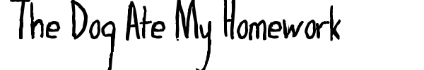 The Dog Ate My Homework font preview