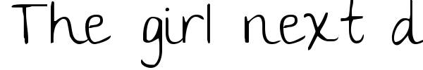 The girl next door font
