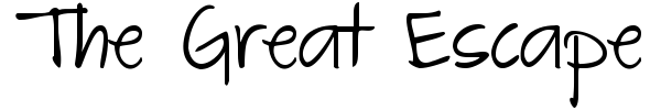The Great Escape font preview