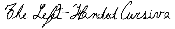 The Left-Handed Cursiva font