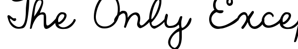 The Only Exception font preview