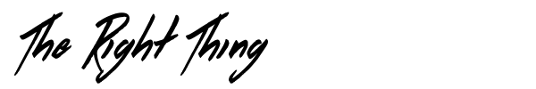 The Right Thing font