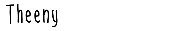 Theeny font