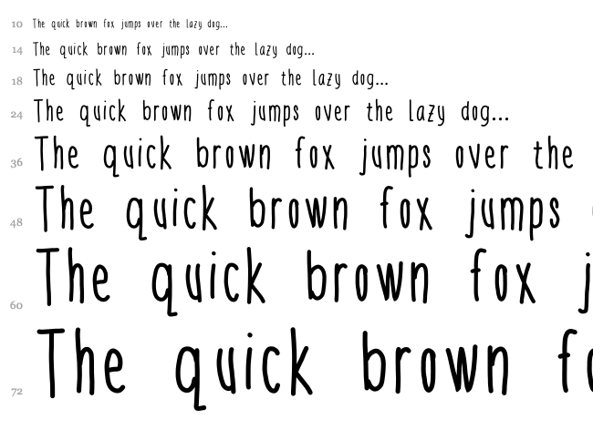 Theeny font waterfall