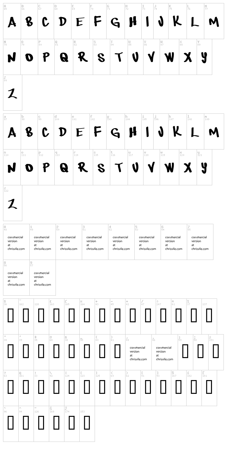 There be monsters font map